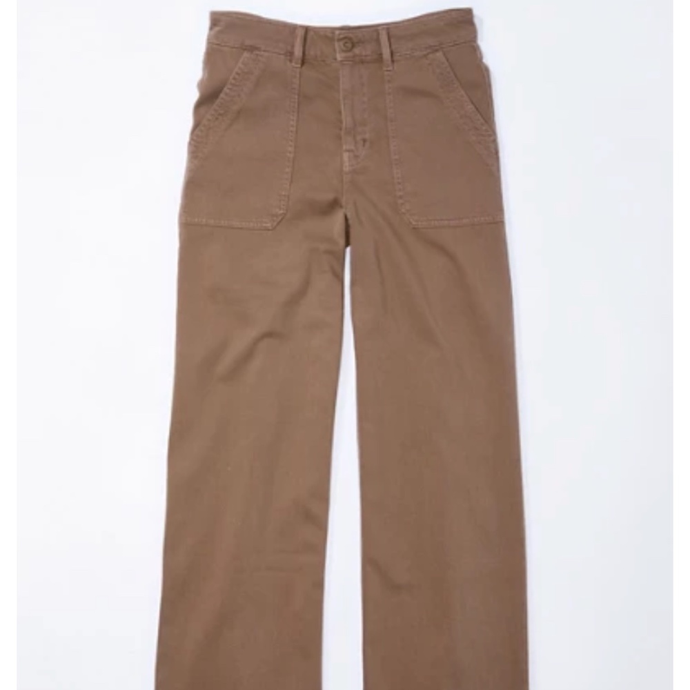 AE Dreamy Drape Stretch Super High-Waisted Baggy Wide-Leg Pant Sz 6 Short